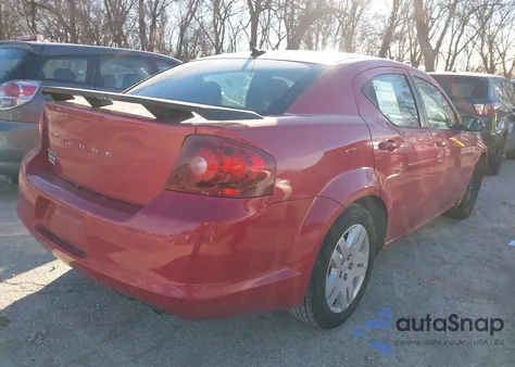 2012 Dodge Avenger Se from USA, damaged, VIN 1C3CDZAB1CN193499